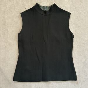 Carla Zampatti Pure New Wool Sleeveless Blouse Back Zip Top 8